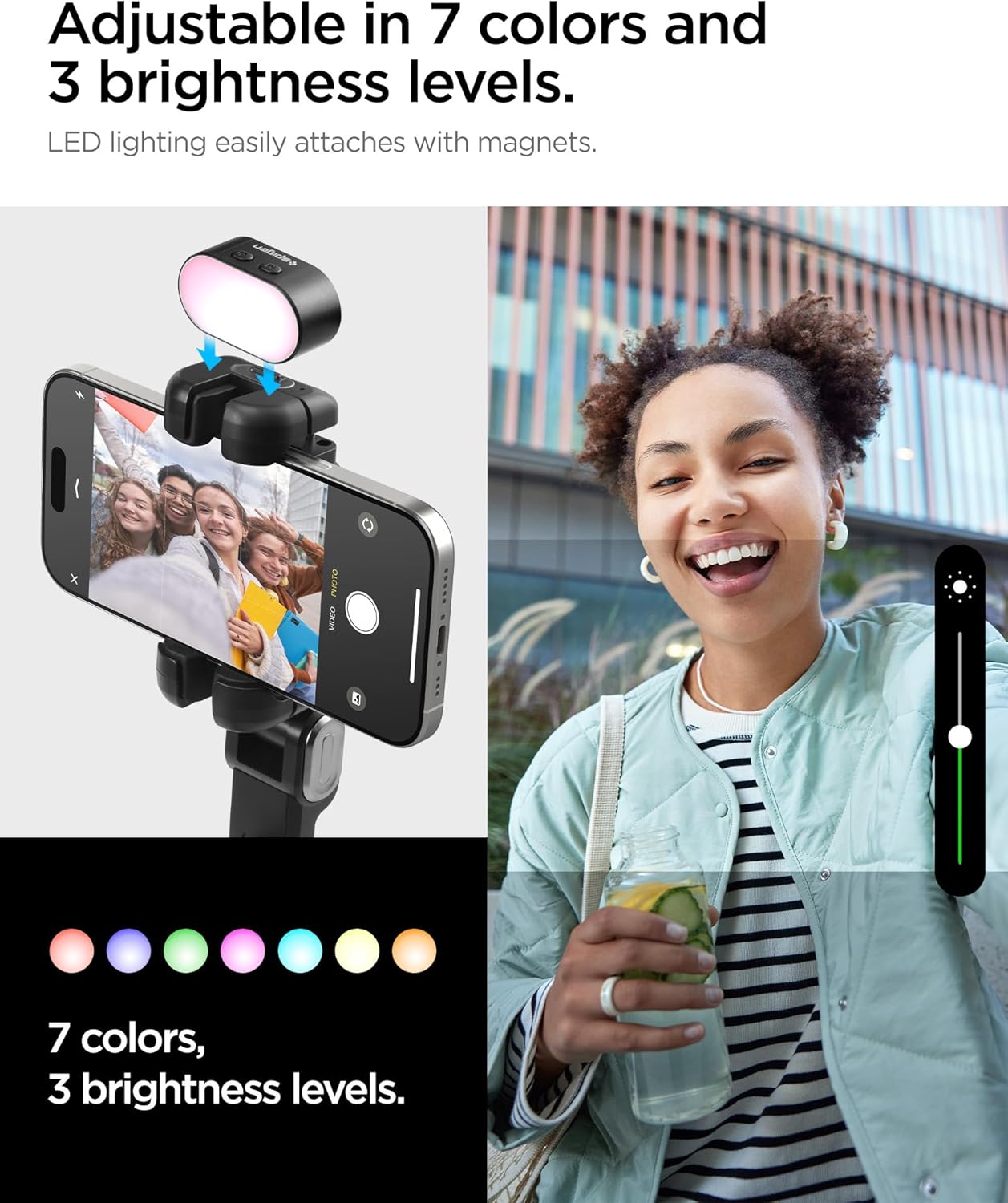 Spigen Gimbal Stabilizer for Smartphone, iPhone Gimbal w/Focus Wheel Face/Object Tracking for Android Foldable 3-Axis Handheld Phone Stabilizer for Video Recording - Black